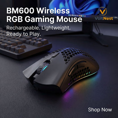 BM600 Rechargeable Wireless RGB Gaming Mouse for PC